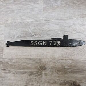 Handmade SSGN 729 Metal Submarine Sign Wall Art Navy Military Collectible